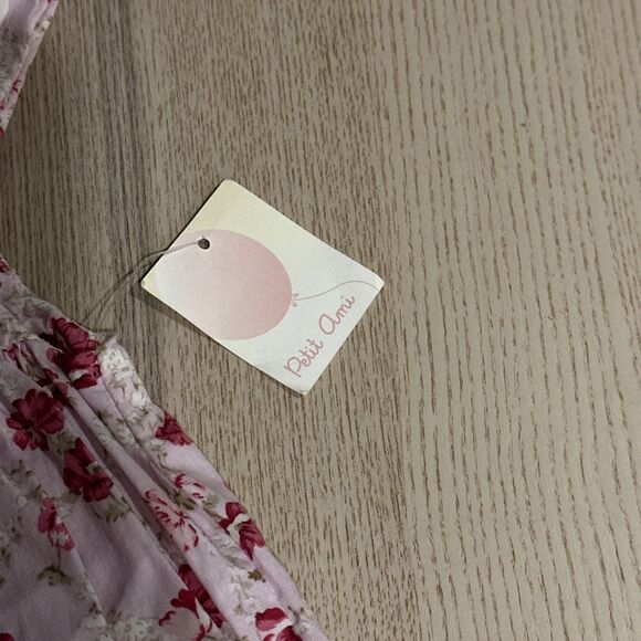 Petit Ami NWT Girls Size 4T Dress Floral White Pink - Picture 3 of 12